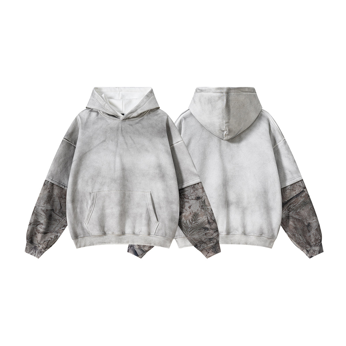 Frosted Camo Sleeve | Oversized Hoodie - Luxuryurbanwear