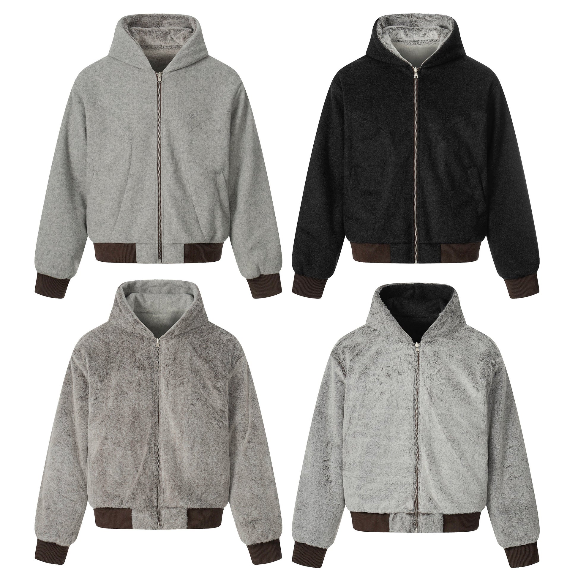 Reversible Plush | Hooded Winter Jacket - Luxuryurbanwear