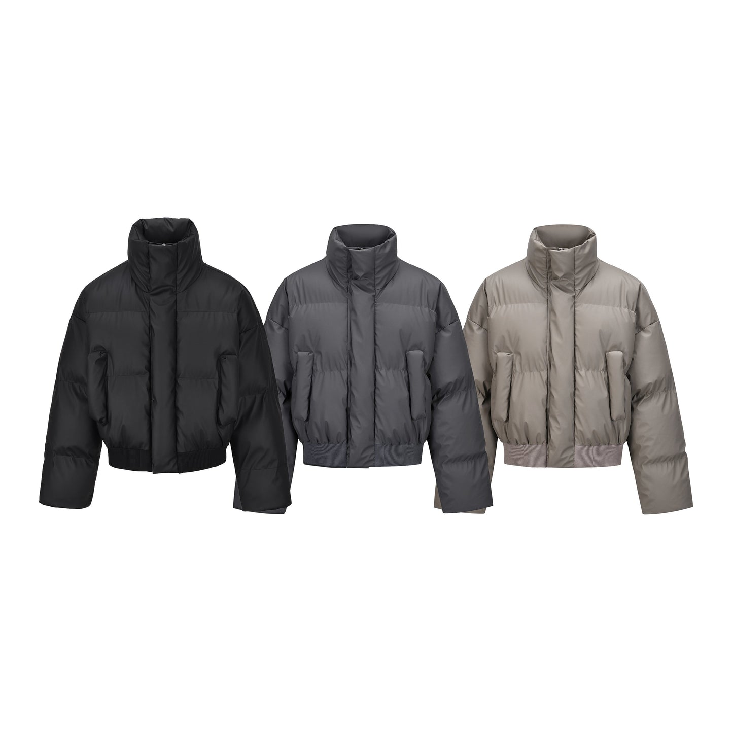 Clean Quilted|Padded Cropped Puffer - Luxuryurbanwear
