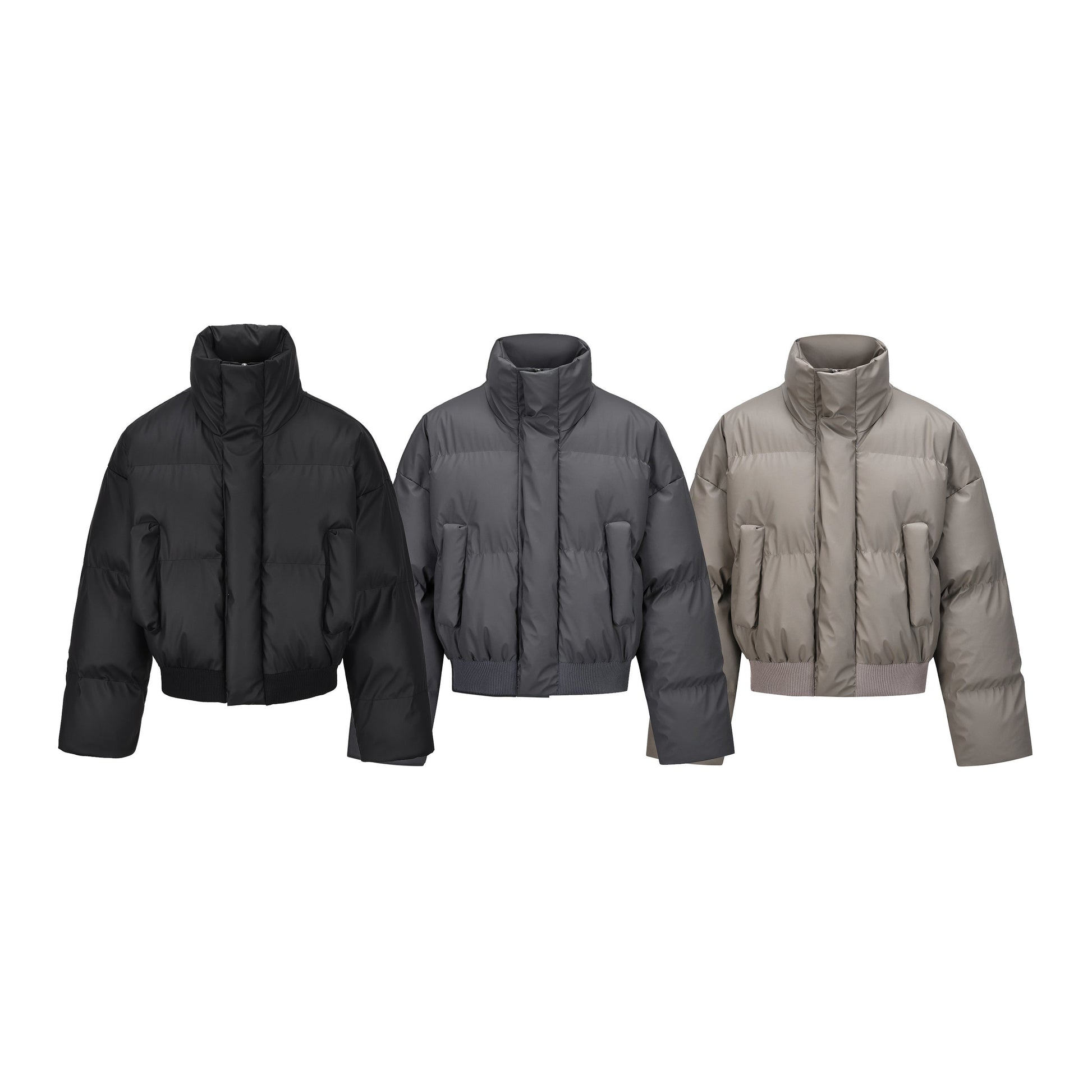 Clean Quilted|Padded Cropped Puffer - Luxuryurbanwear