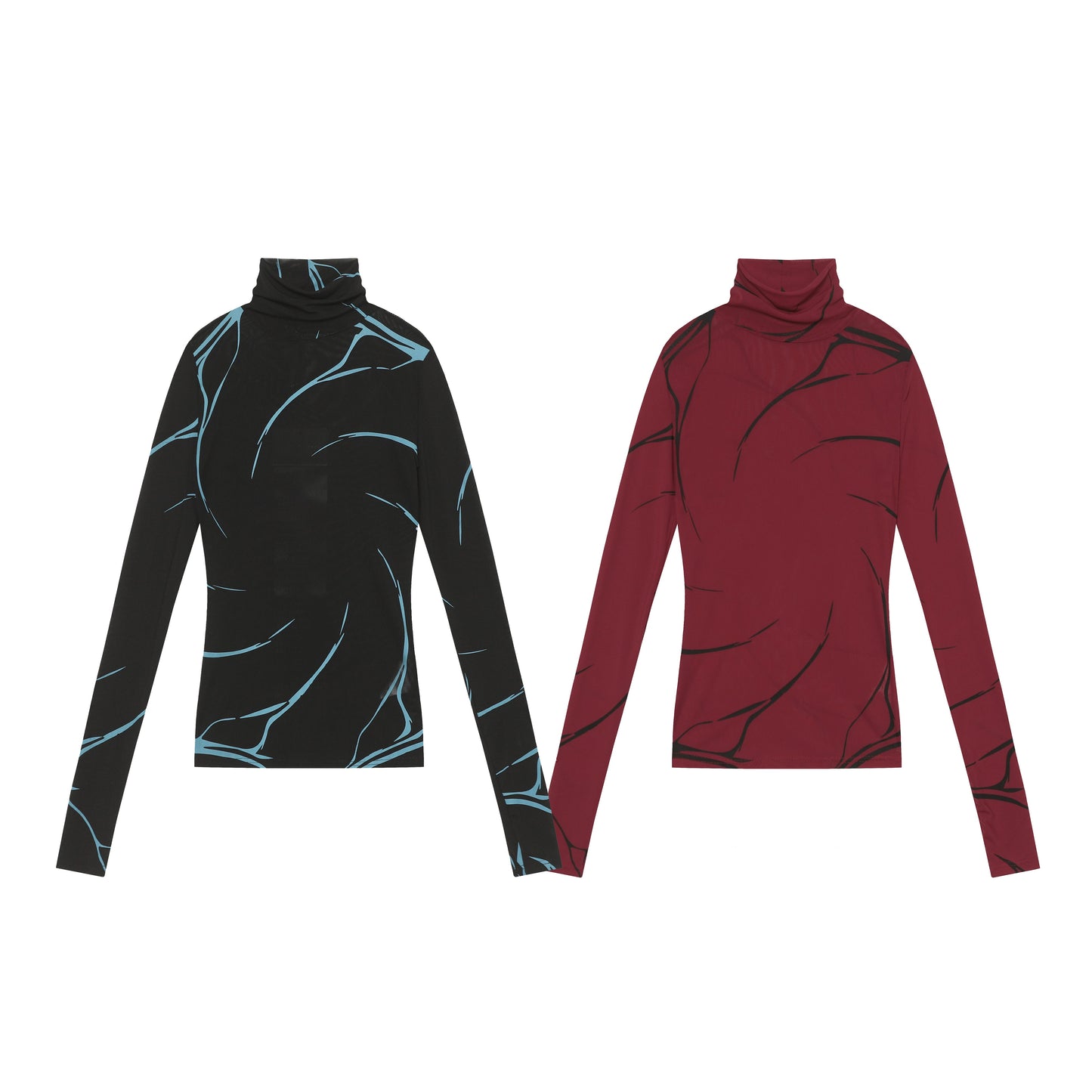 Abstract Line Graphic | Turtleneck Sweatshirt - Luxuryurbanwear