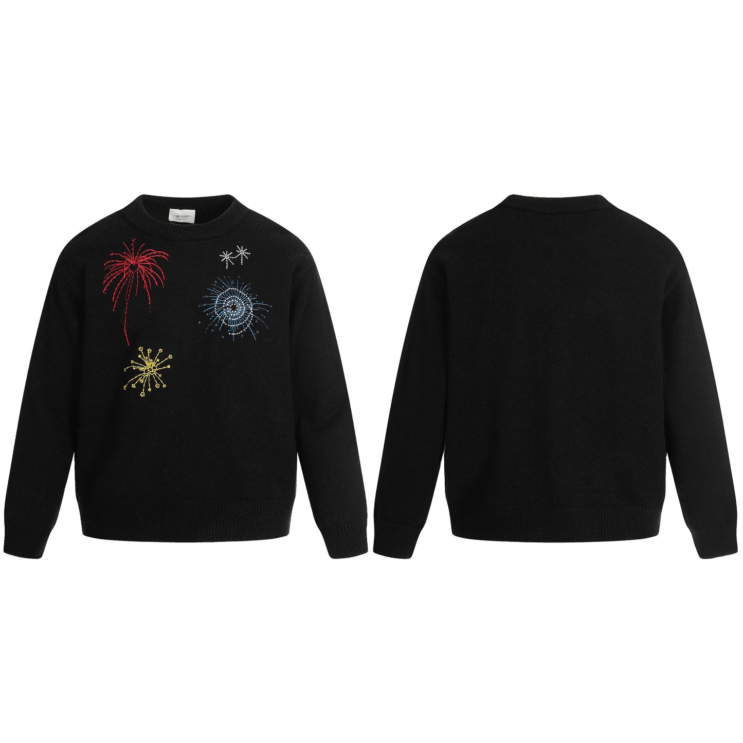 Fireworks Embroidered | Knit Casual Sweater - Luxuryurbanwear