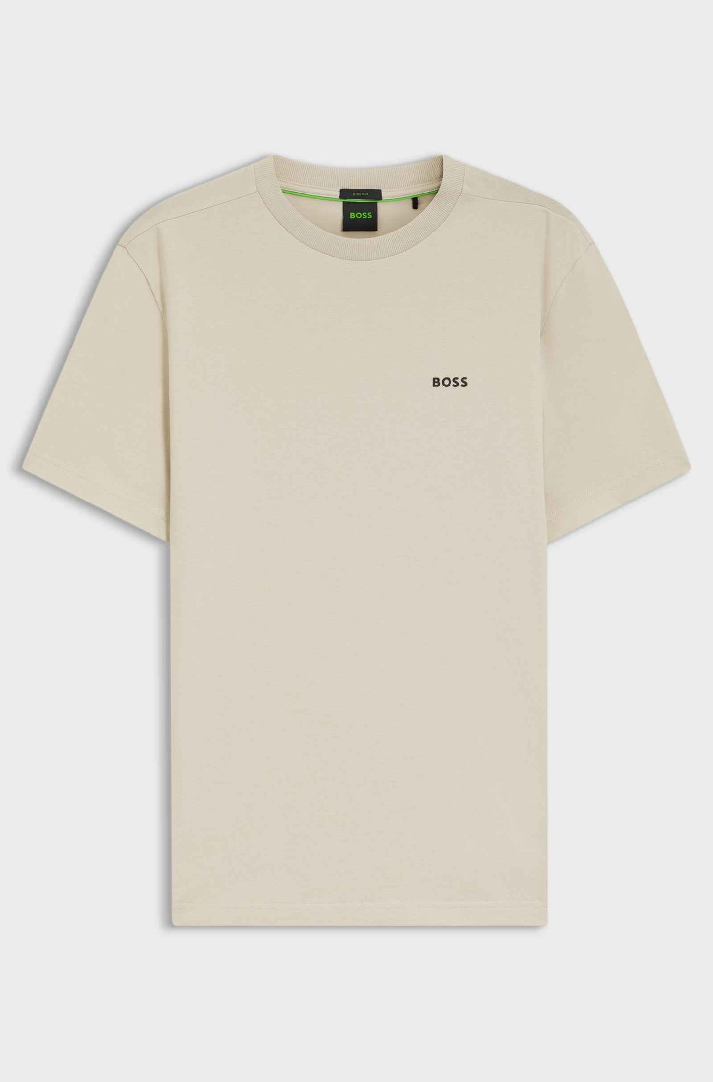 Boss Green Contrast Logo Tee - Beige