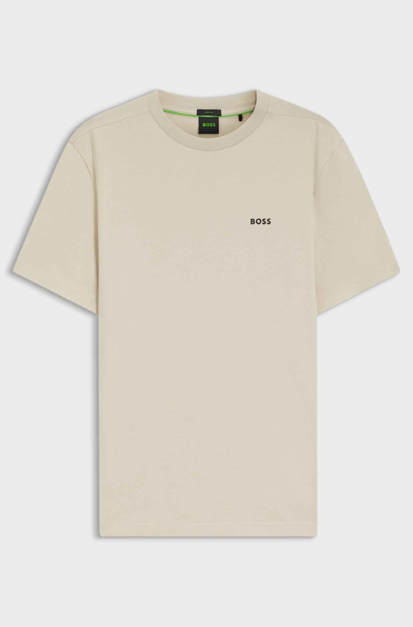 Boss Green Contrast Logo Tee - Beige