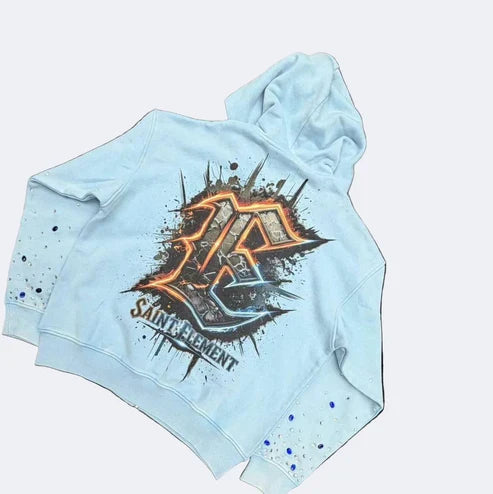 ELEMENT DRIPS Hoodie Angel Graphic Studded