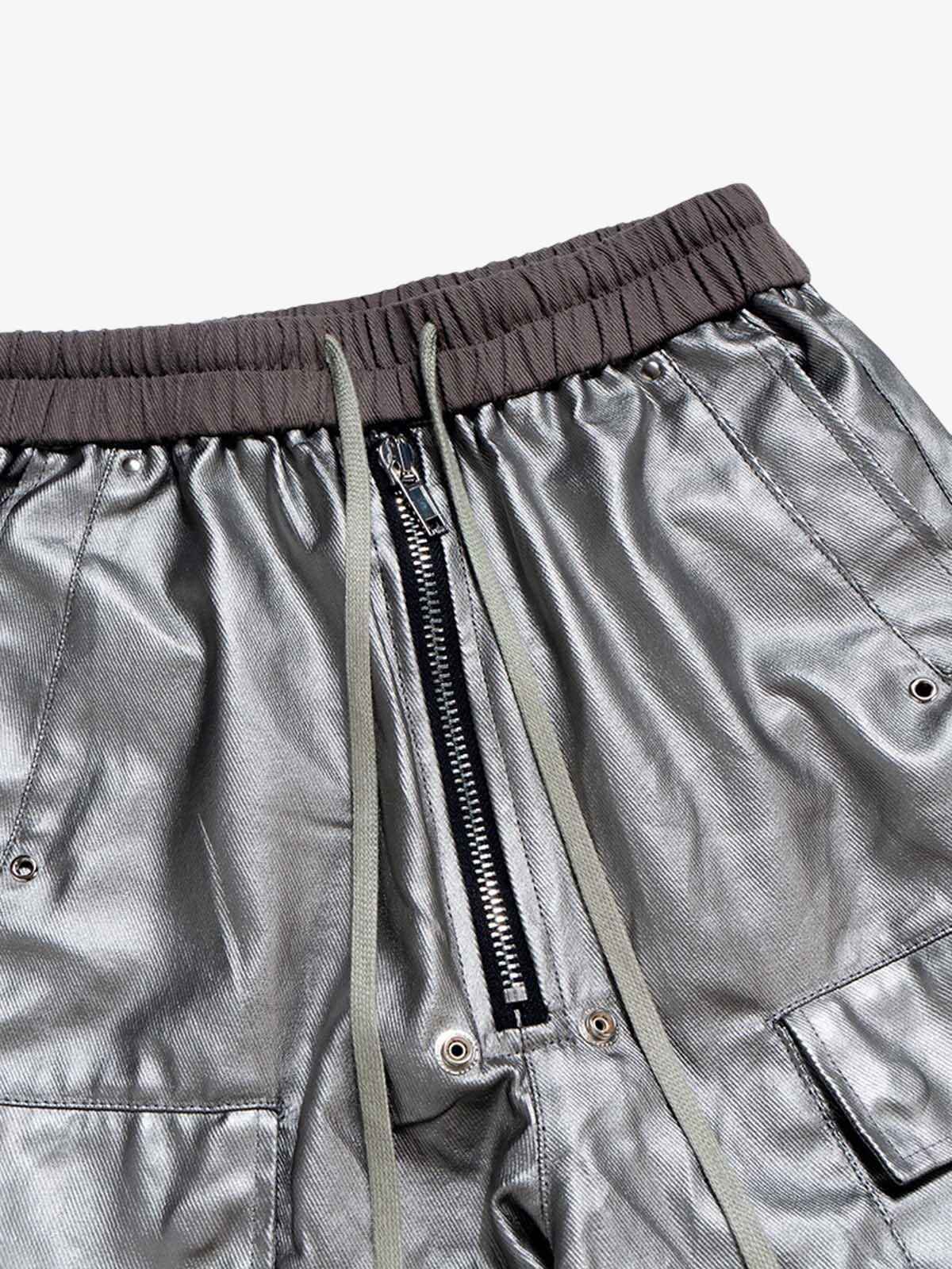 RO Style Matte Coated Leather Baggy Trousers - 2339