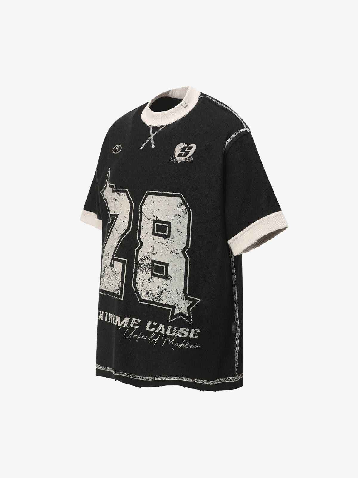 Distressed NO. 28 Jersey T-Shirt - 2442