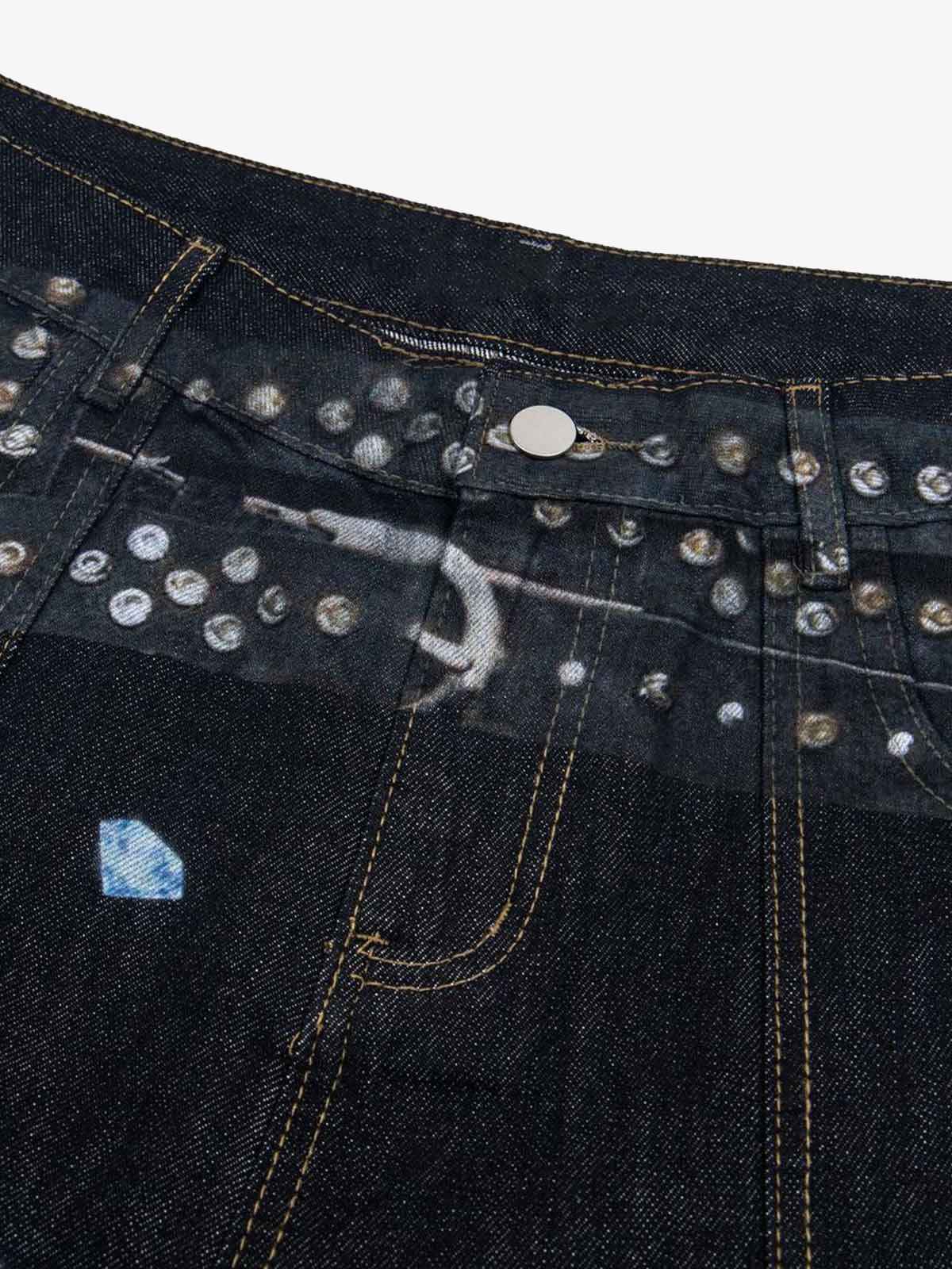 Print RO Style Baggy Jeans