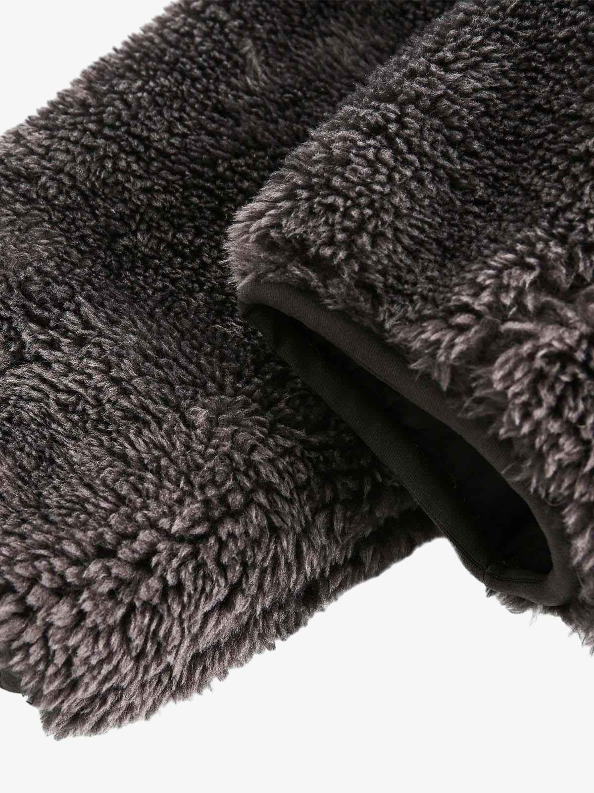 Thesupermade Fur Hooded Quilted Sherpa Jacket - 2304