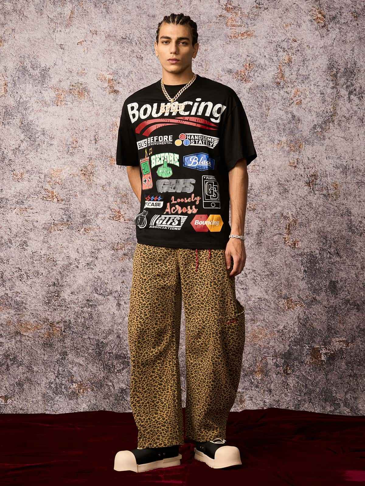 Cheetah Print Barrel Pants - 2416