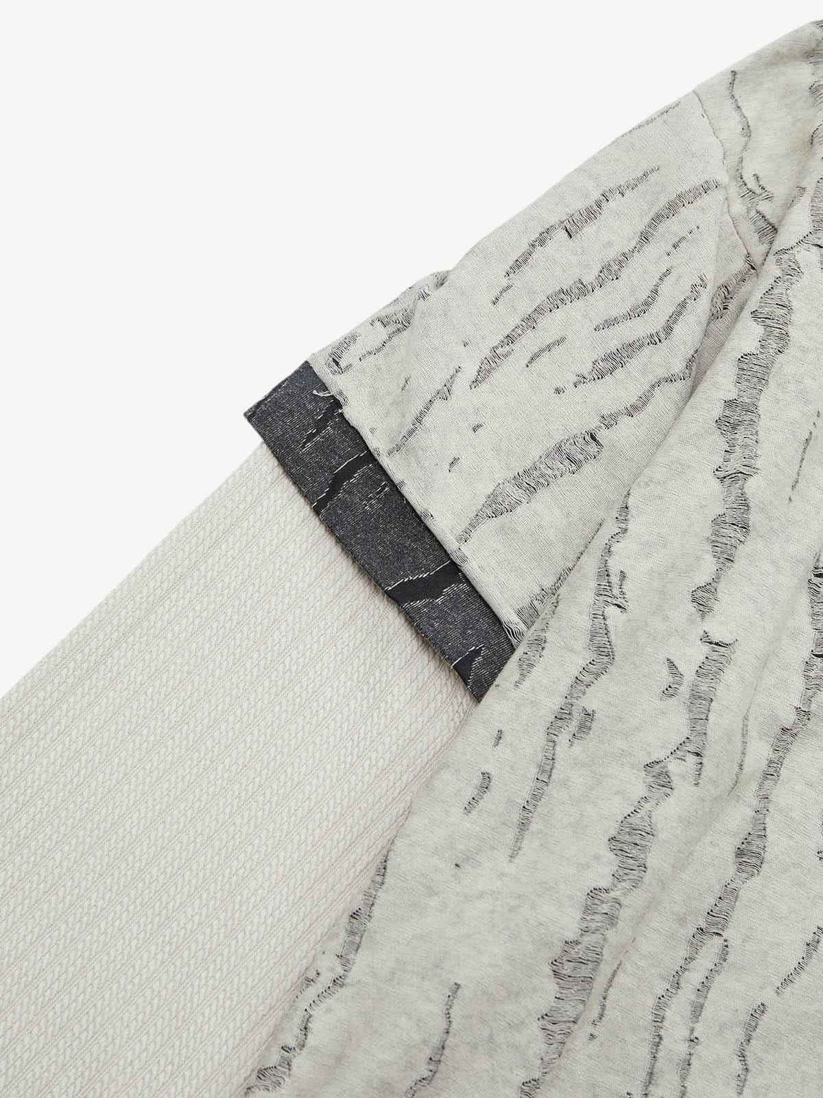 Long Sleeve Distressed Wool