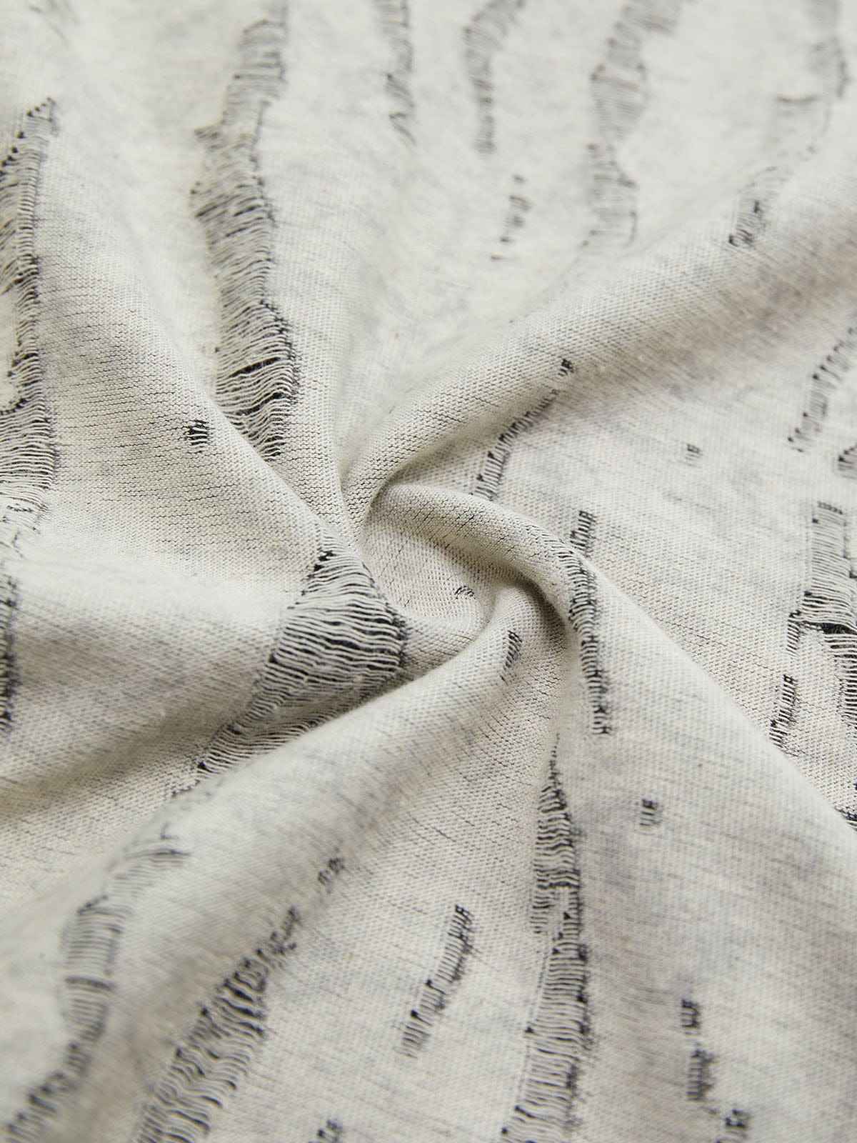 Long Sleeve Distressed Wool