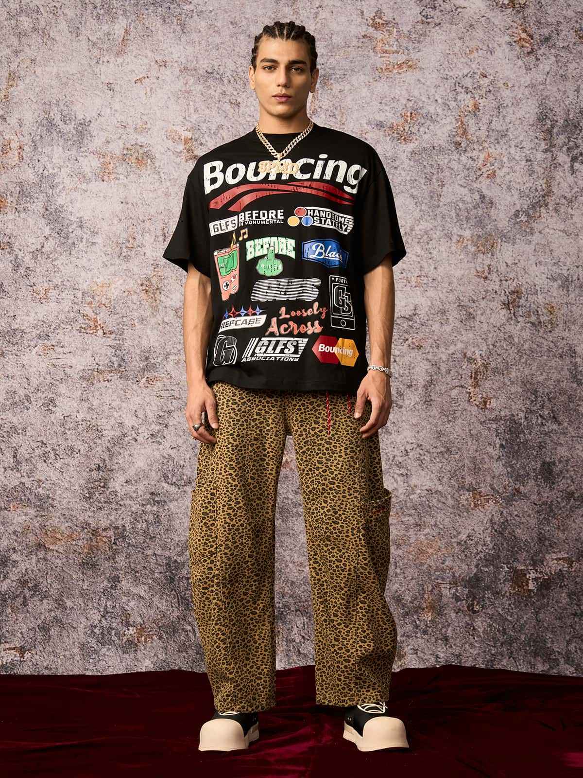 Cheetah Print Barrel Pants - 2416