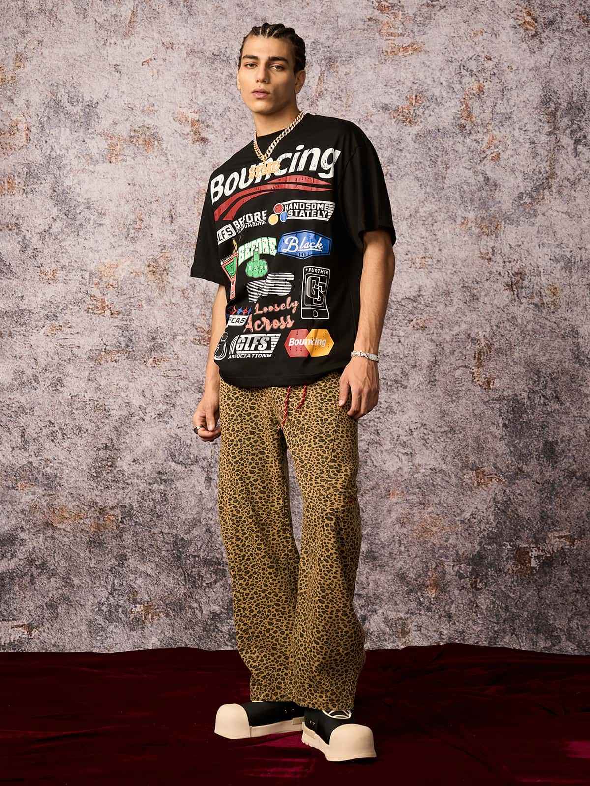 Cheetah Print Barrel Pants - 2416