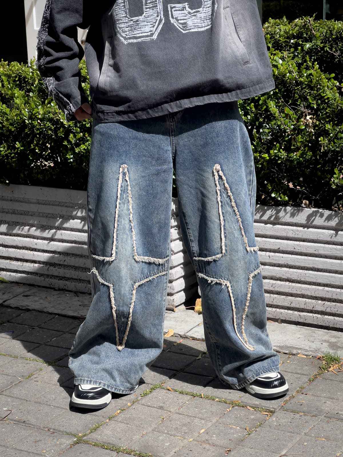 High Street Star Washed Jeans - 2150