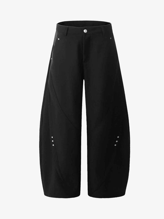 Retro Unisex Barrel Baggy Pants - 2450