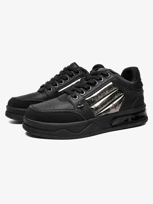 Dark Embroidered Letters Skate Shoes