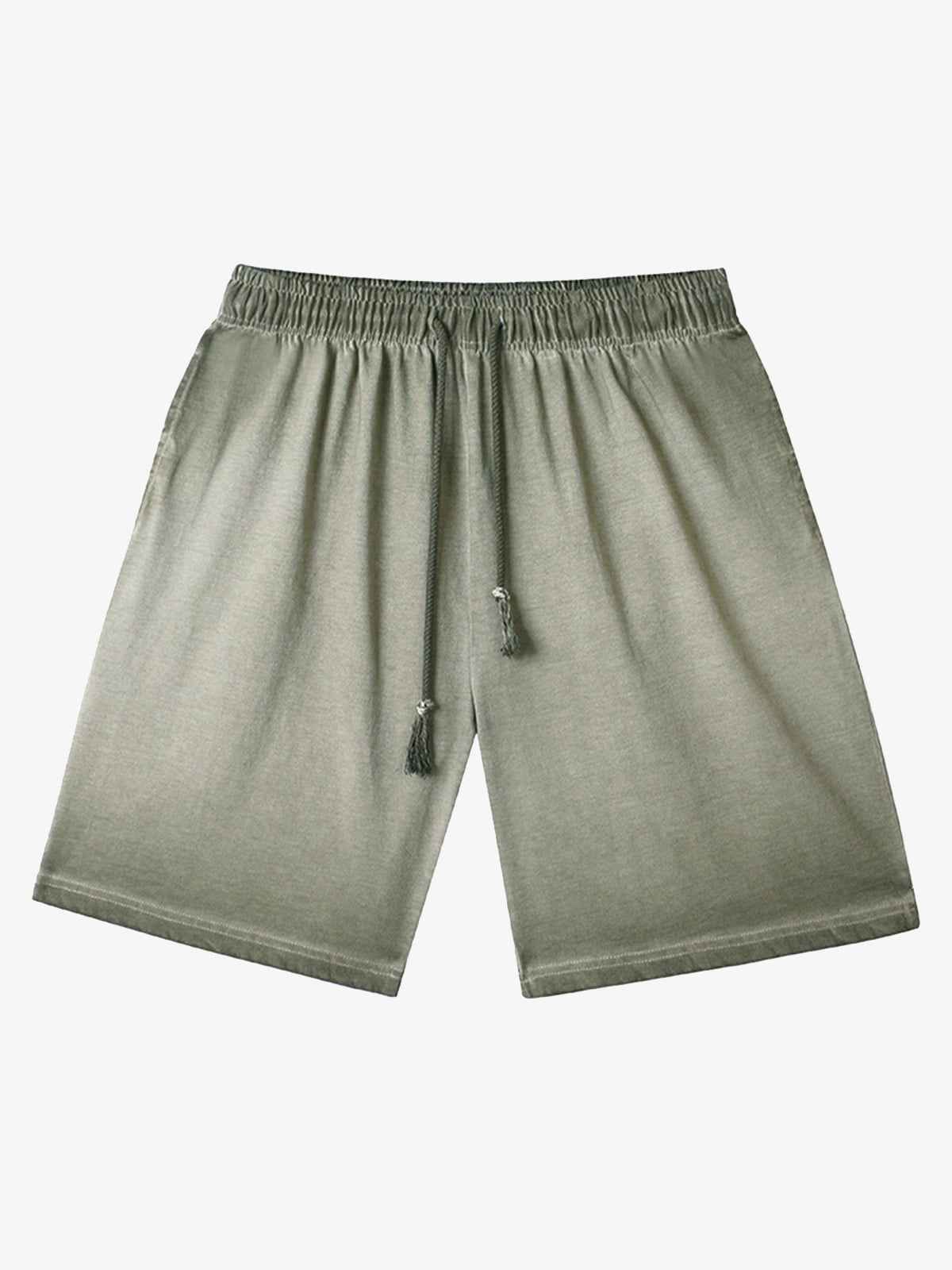 Distressed Washed Drawstring Shorts