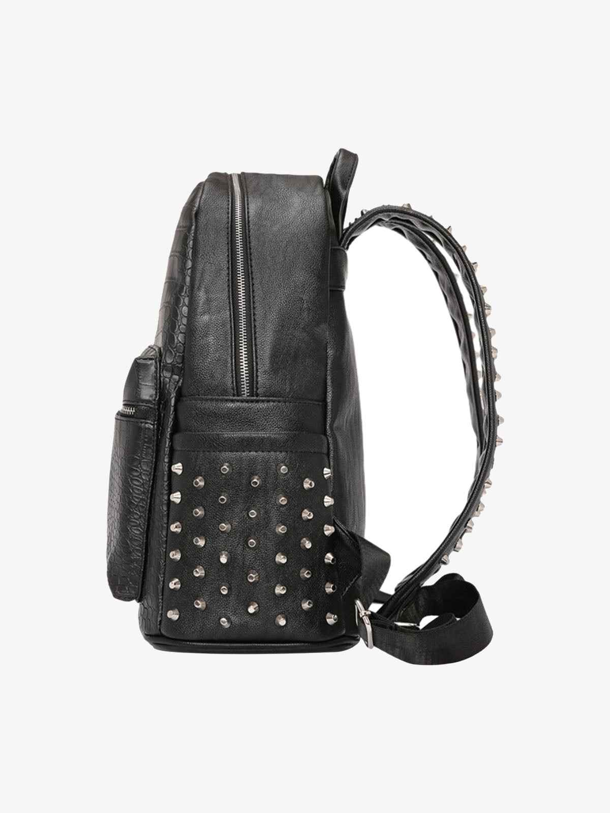 Rivet Crocodile-Print Backpack - 2464