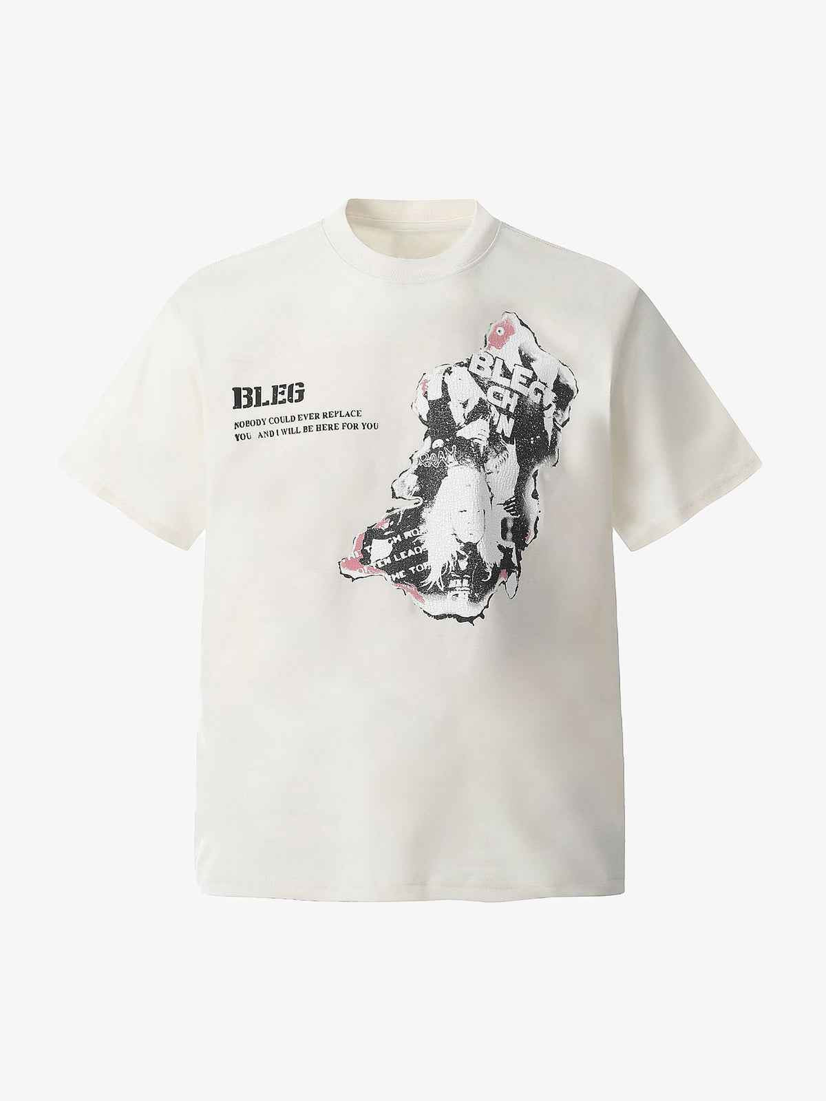 Street Hip-hop Portrait Print T-shirt