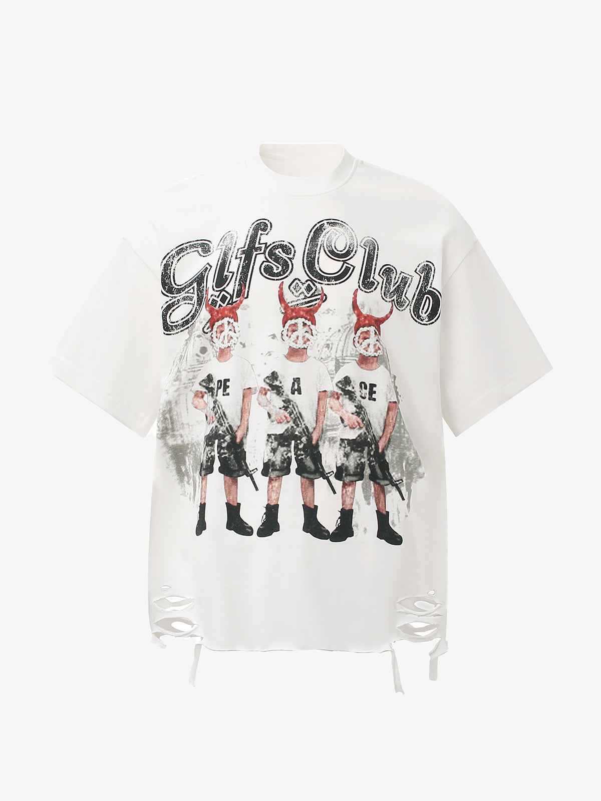 Graffiti Letters Devil Design Graphic T-Shirt