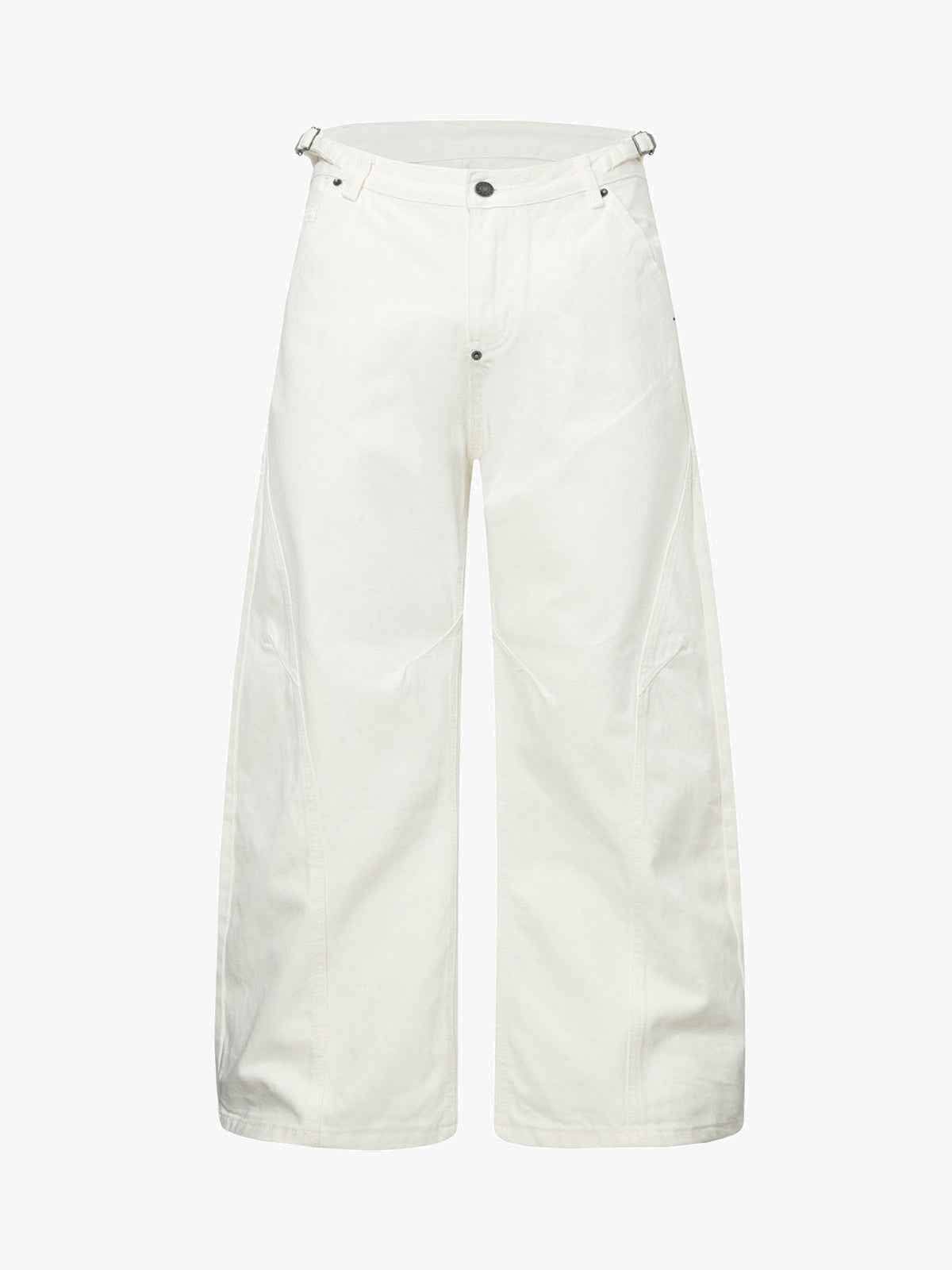 Washed Distressed Deconstructed Pleated Scimitar Jorts