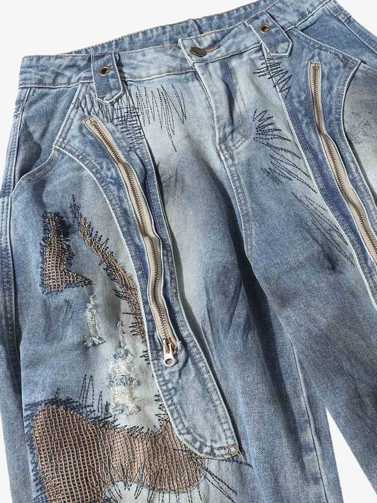 RO Style Washed Barrel Jeans - 2421 - Luxuryurbanwear
