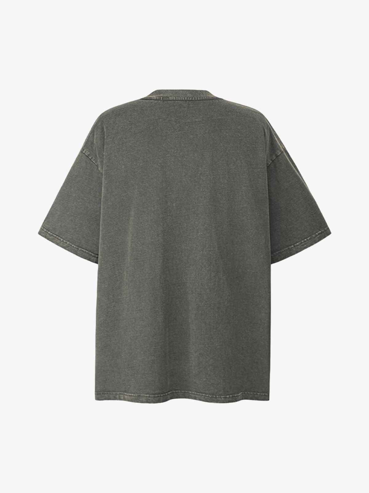 Patchwork Graphic Print Oversized Tee