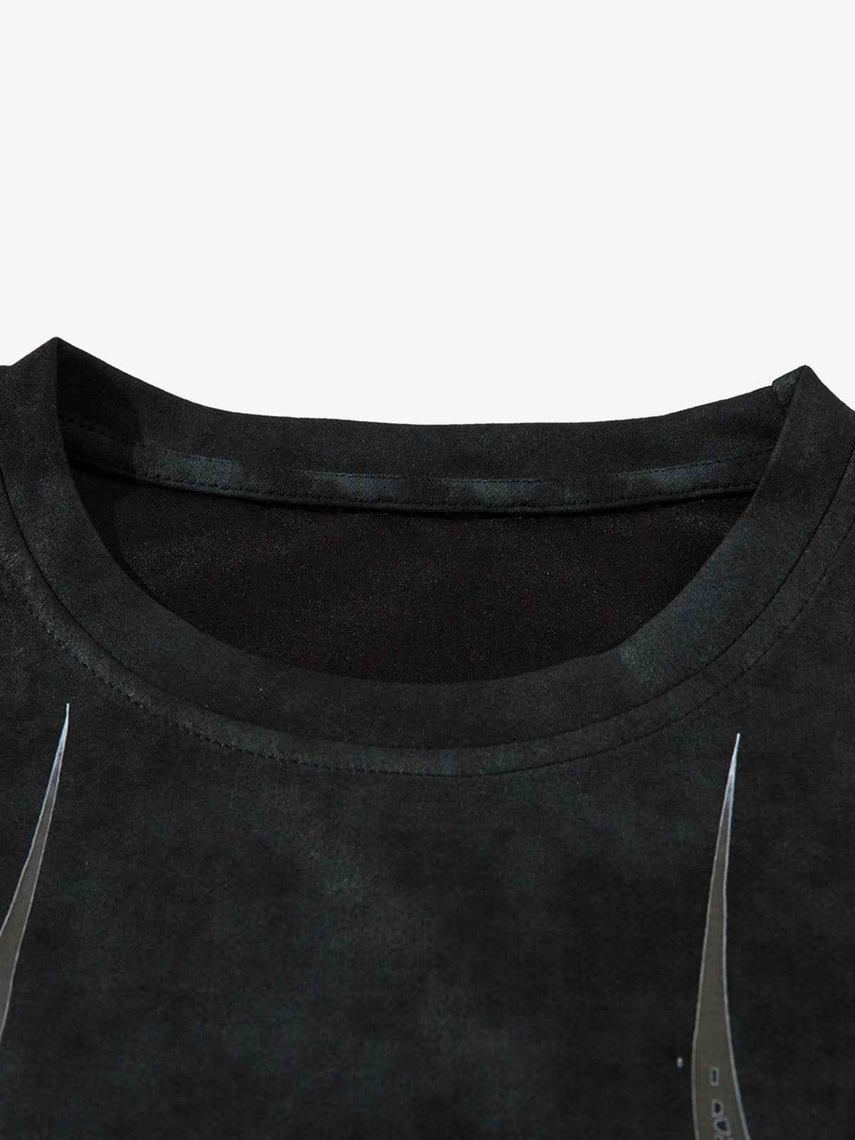 Oversized Graphic Suede Print T-Shirt