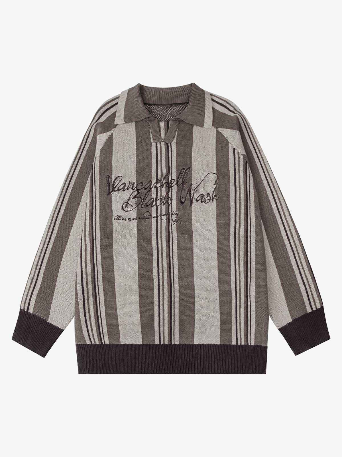 Sweat Striped Embroidery
