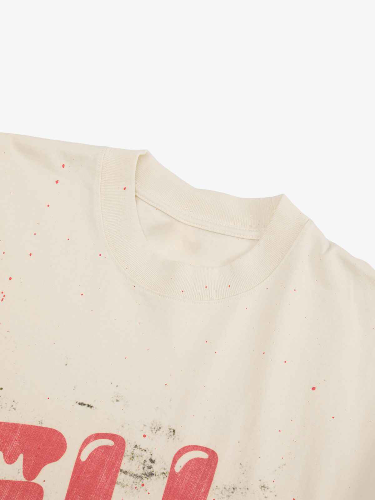 Retro Washed Dissolved Heart T-shirt