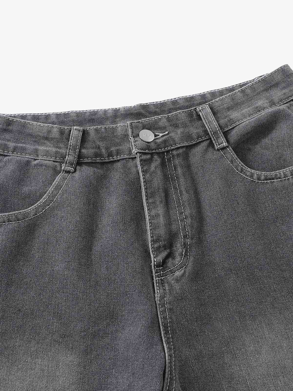 Washed Gradient Flared Jeans - Luxuryurbanwear