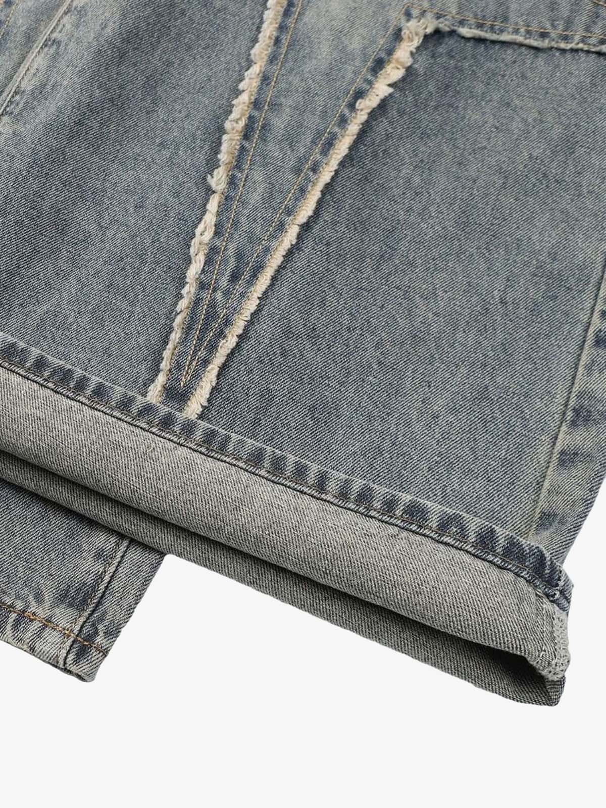 High Street Star Washed Jeans - 2150 - Luxuryurbanwear