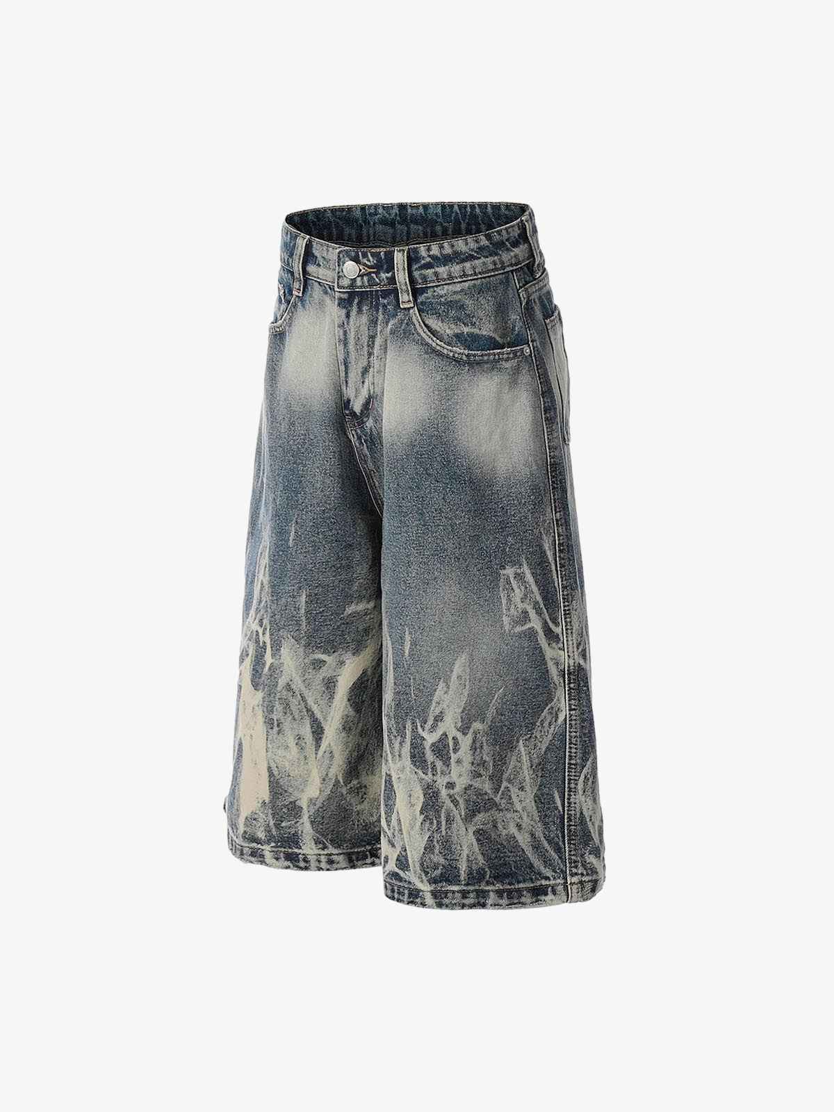 Retro Spray Monkey Washed Baggy Jorts - 2532