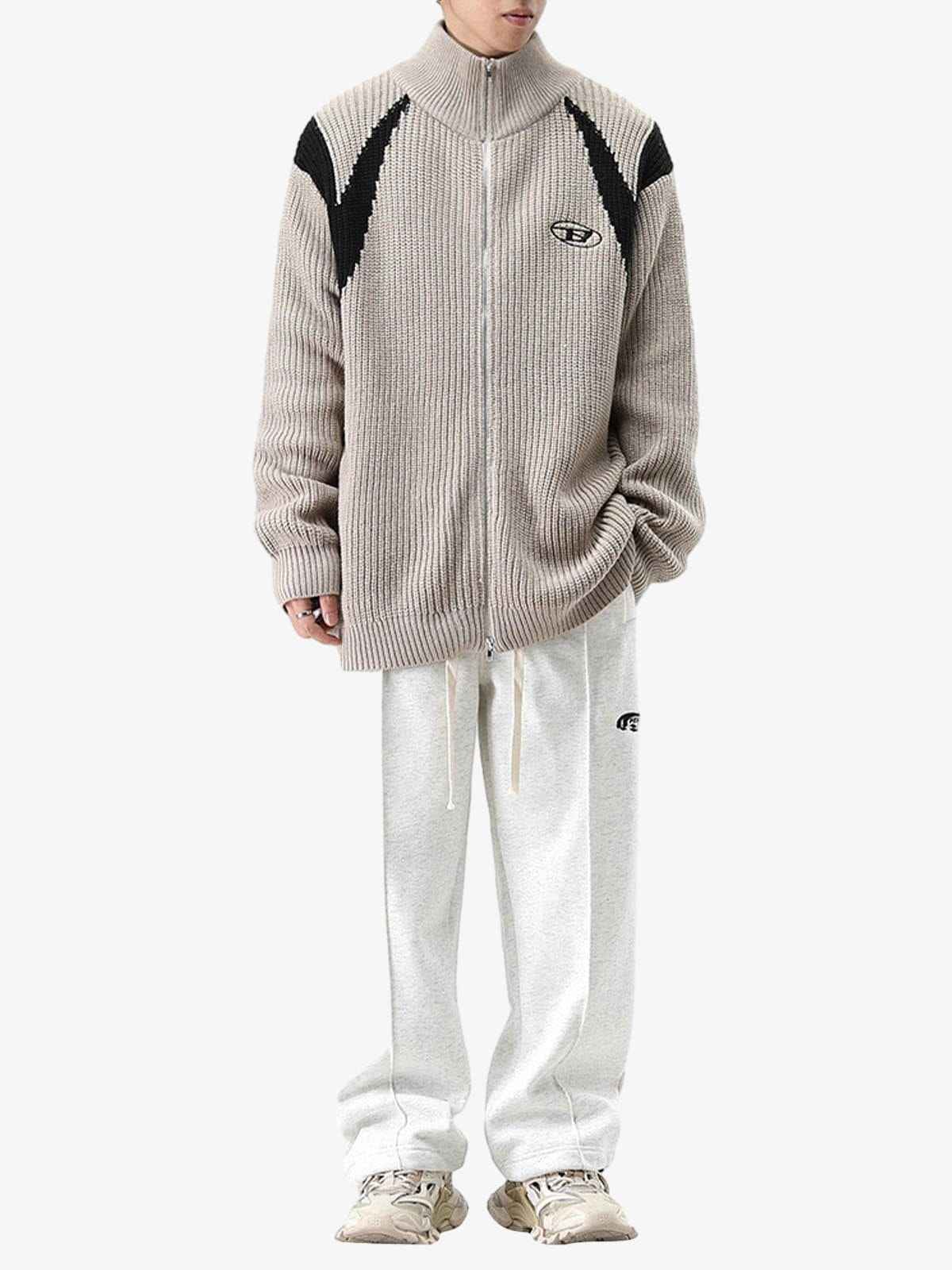 Sweat Color Block Zip