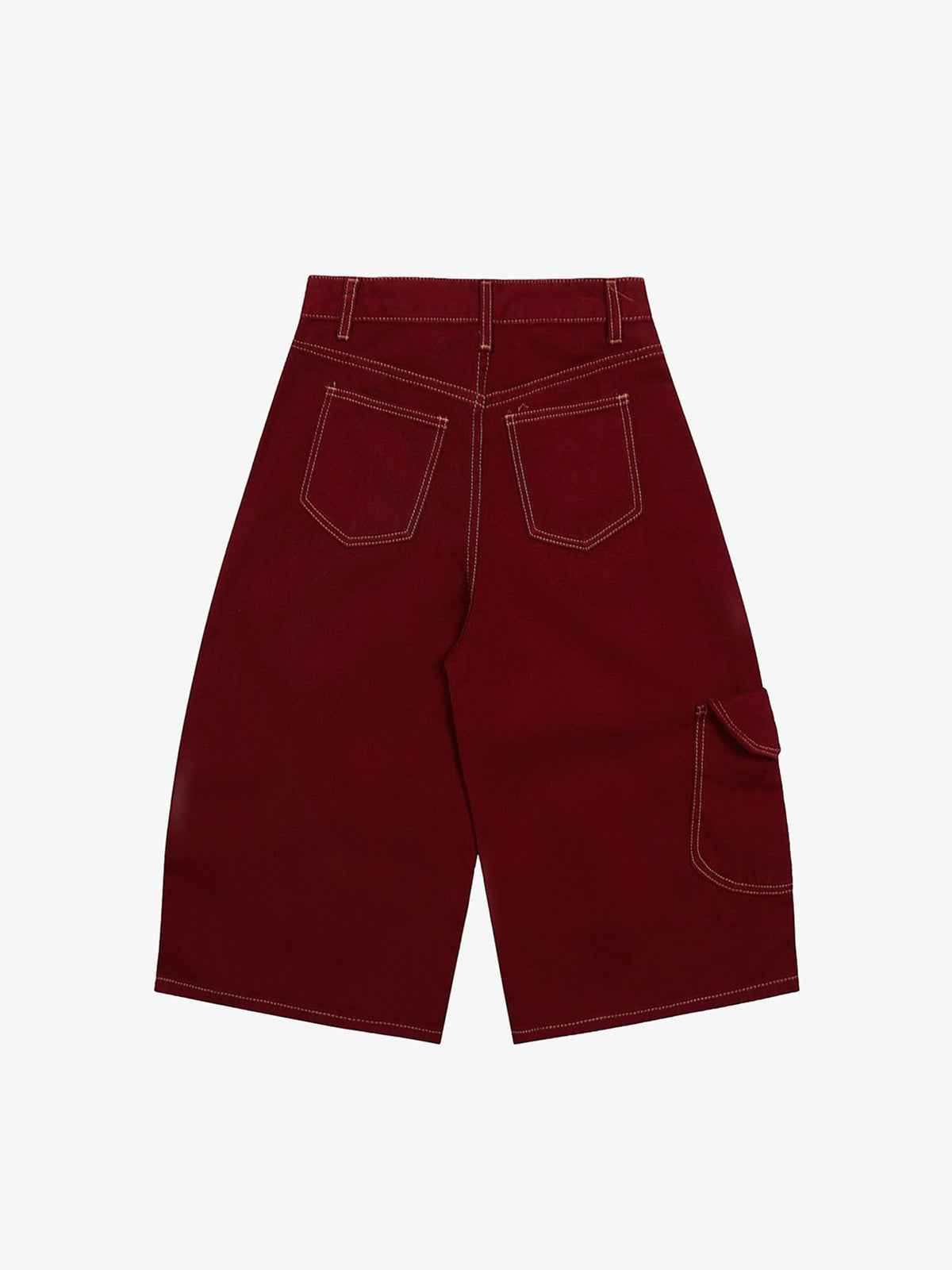 Denim Welt-Embellished Cargo Jorts - 2408