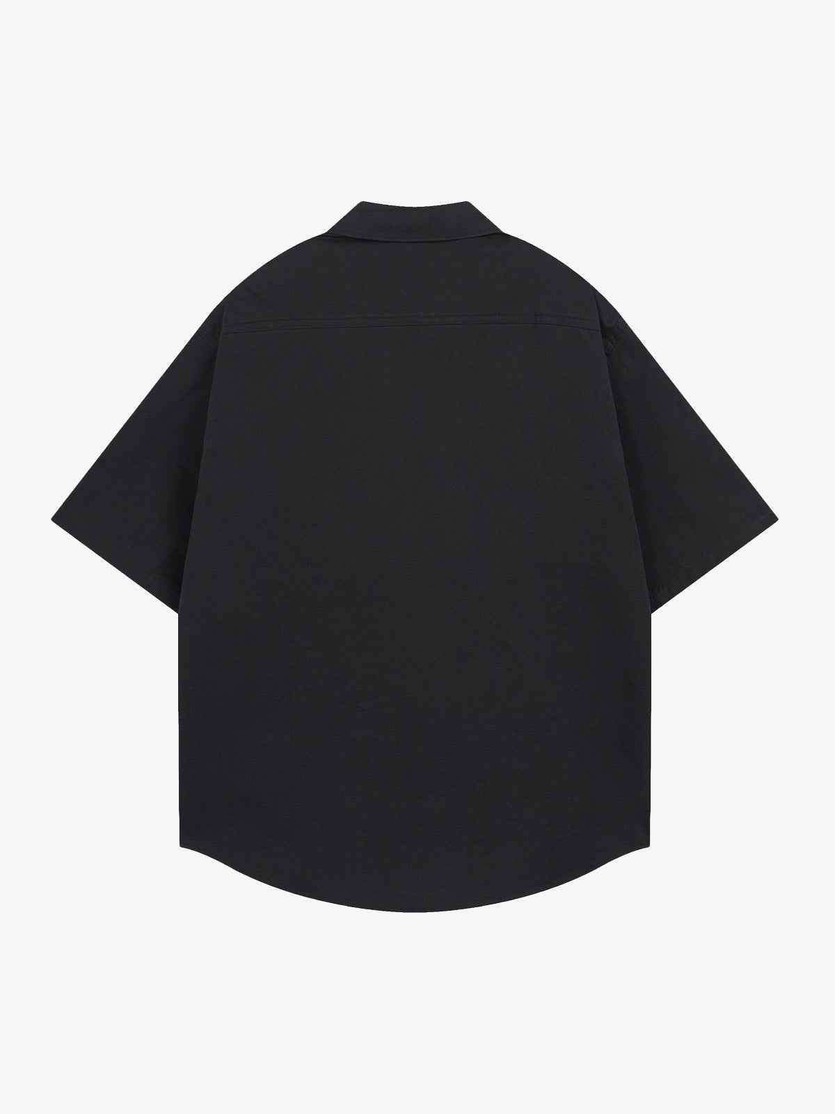 Oversized Graphic Cartoon Letter Print Short-Sleeve Shirt