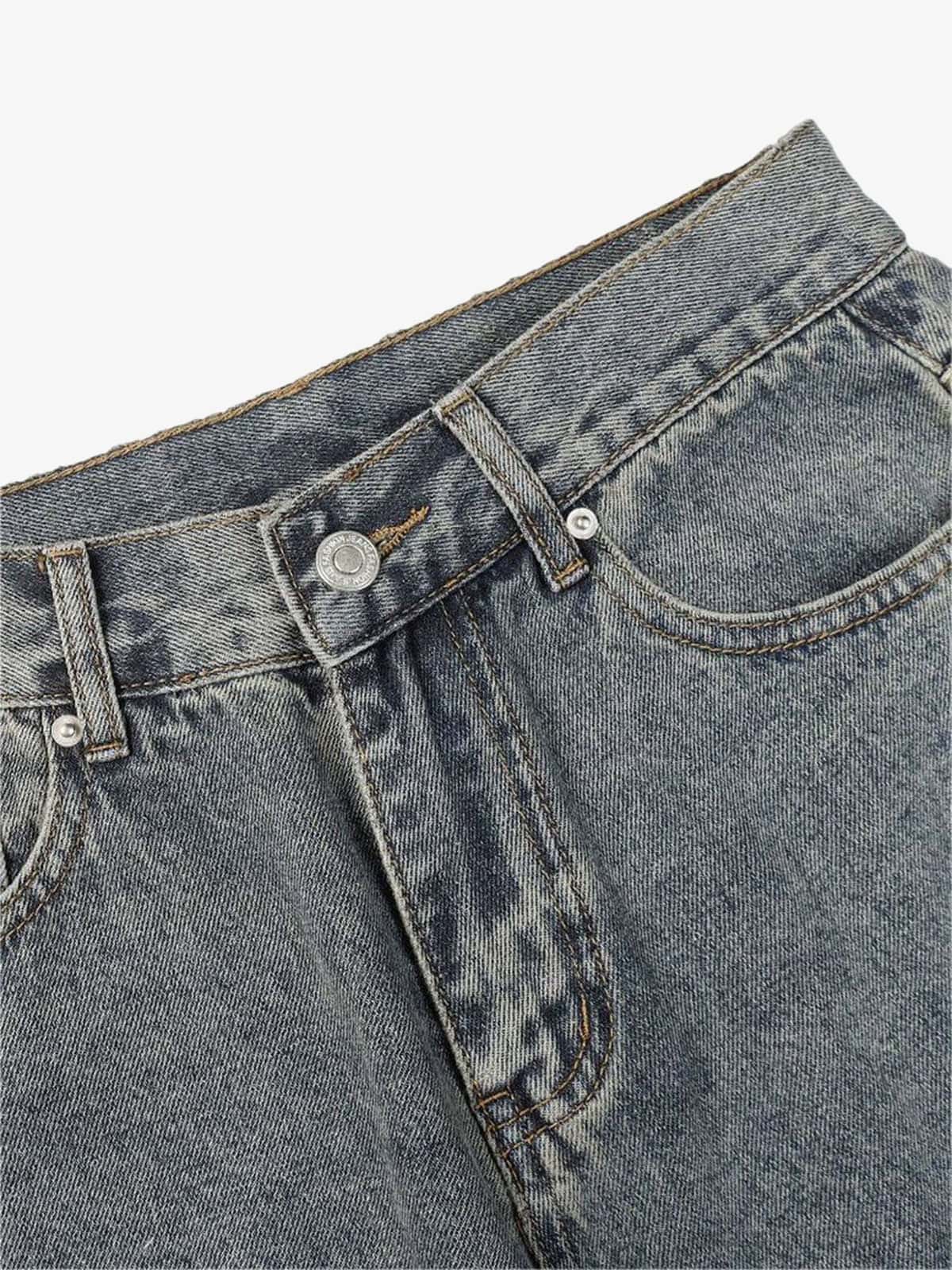 High Street Star Washed Jeans - 2150 - Luxuryurbanwear