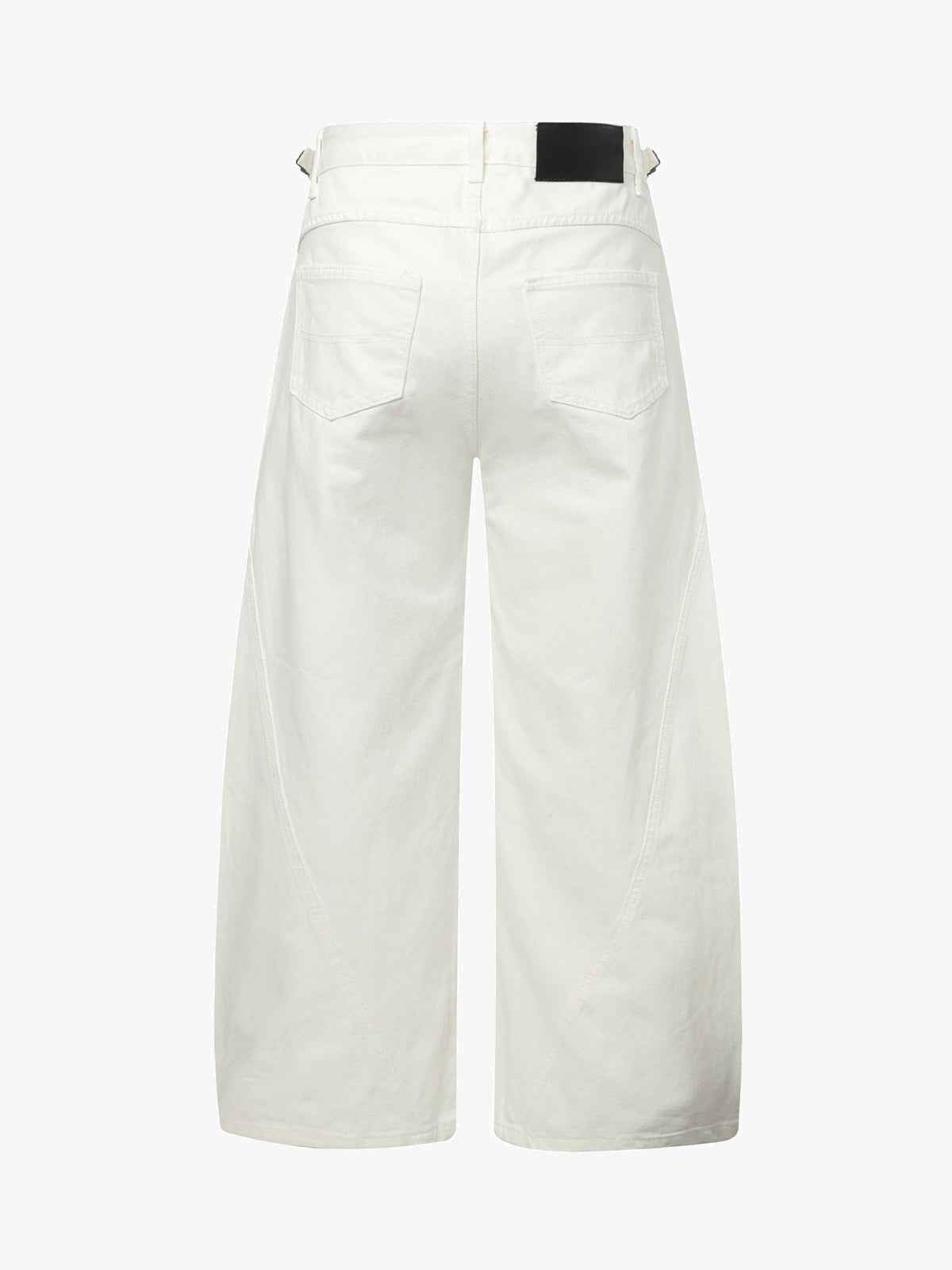 Washed Distressed Deconstructed Pleated Scimitar Jorts