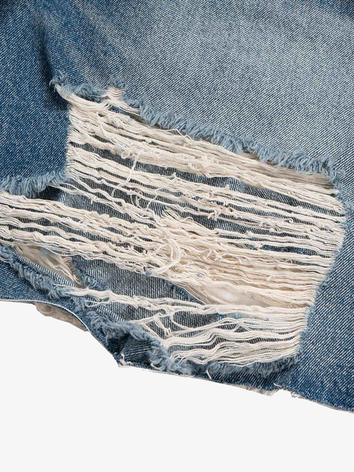 Street Ripped Denim Shorts