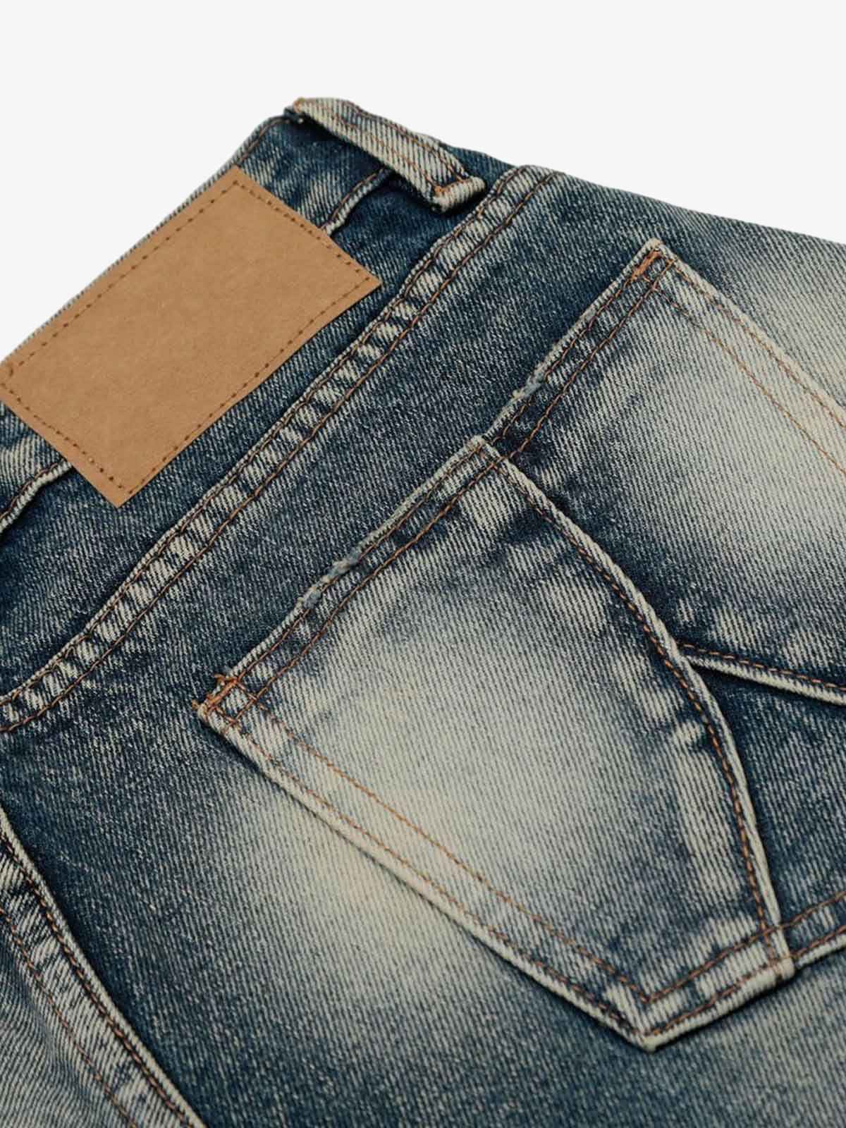 Retro Spray Monkey Washed Baggy Jorts - 2532