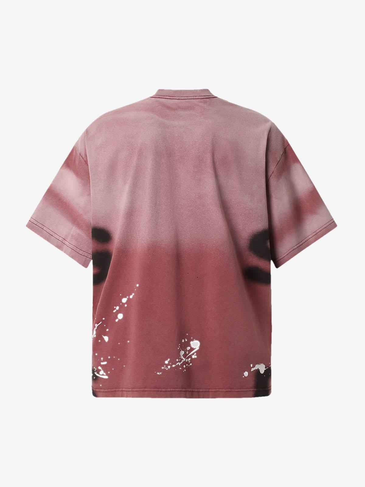 Ink Splash Letter Print T-Shirt - Unisex Oversized Graphic Streetwear Tee
