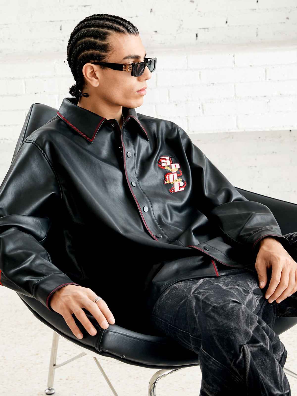 Original Embroidered Leather Shirt