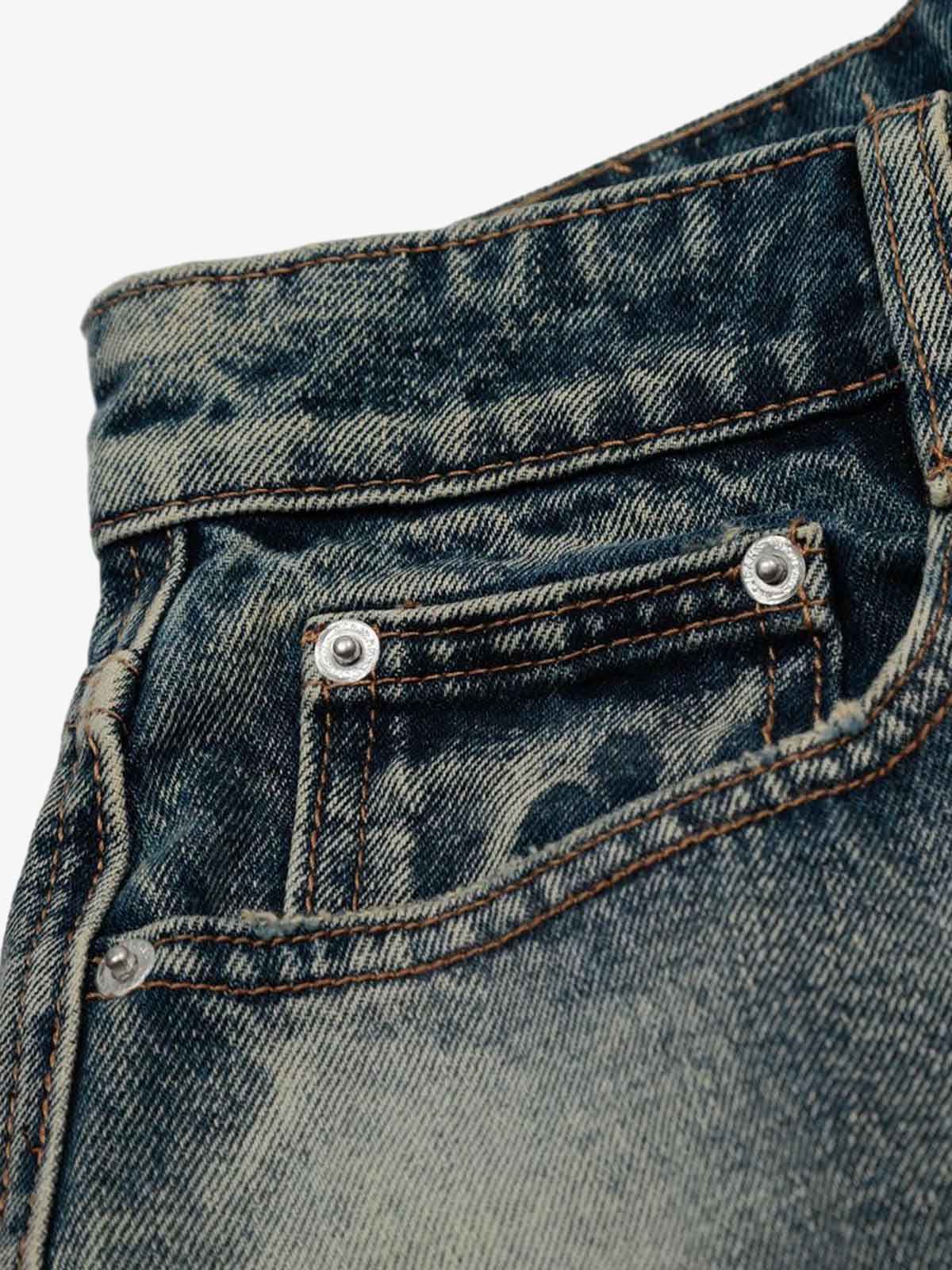 Retro Spray Monkey Washed Baggy Jorts - 2532