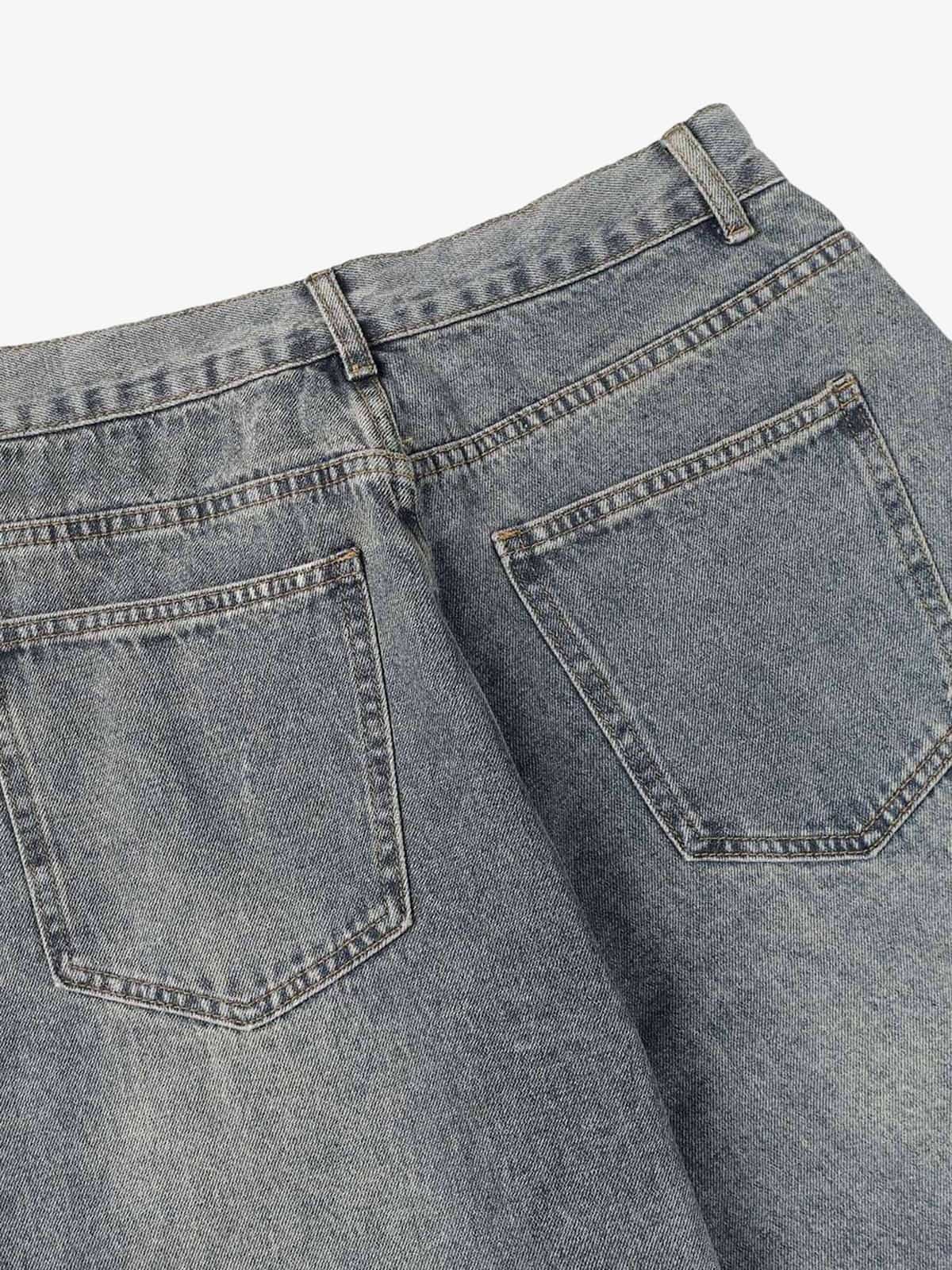 High Street Star Washed Jeans - 2150 - Luxuryurbanwear