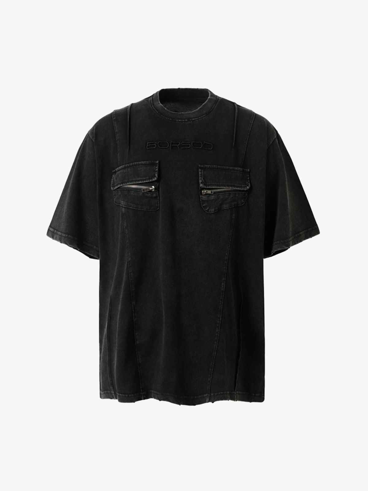 Vintage Washed Multi-Pocket T-Shirt