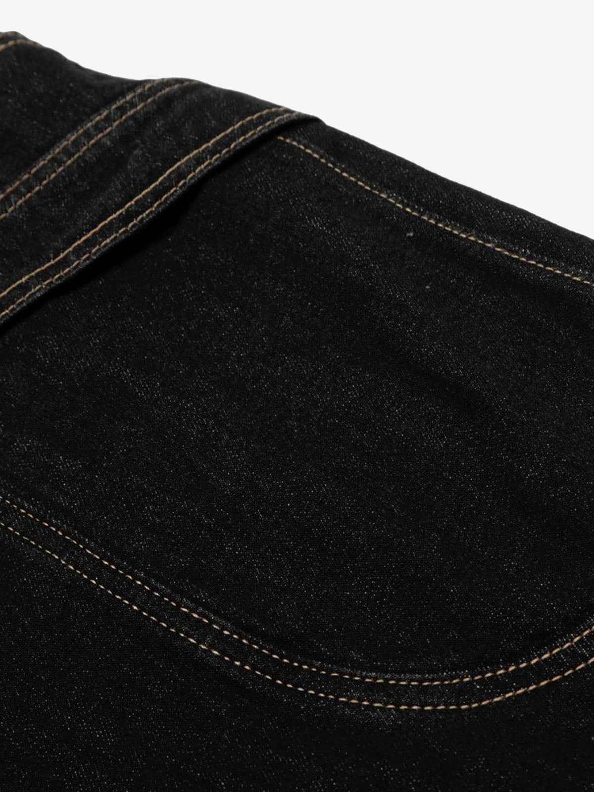 Contrast Stitched Patch Pocket Denim Jorts