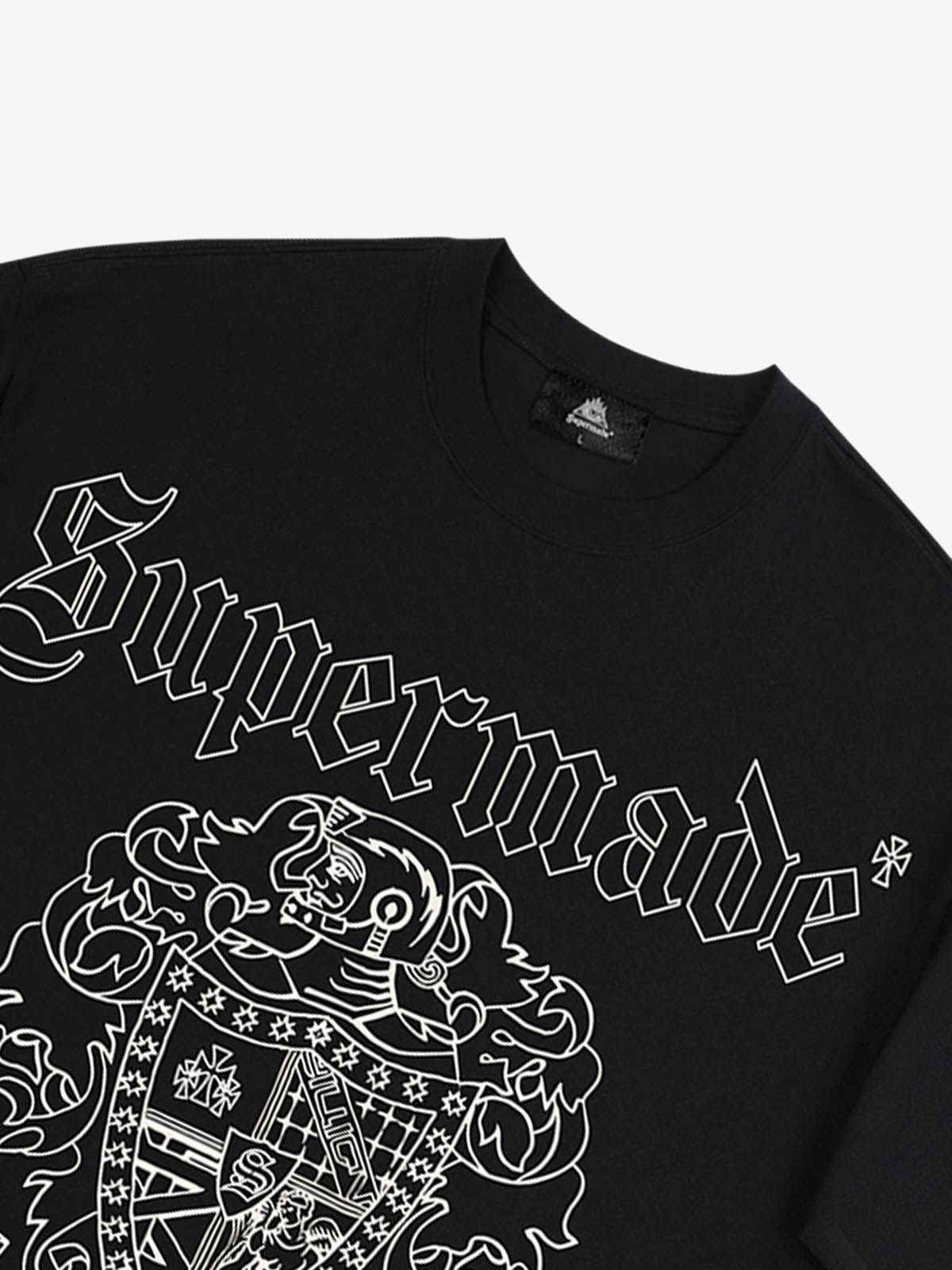 Original Gothic Letter Family Shield Badge Print T-Shirt