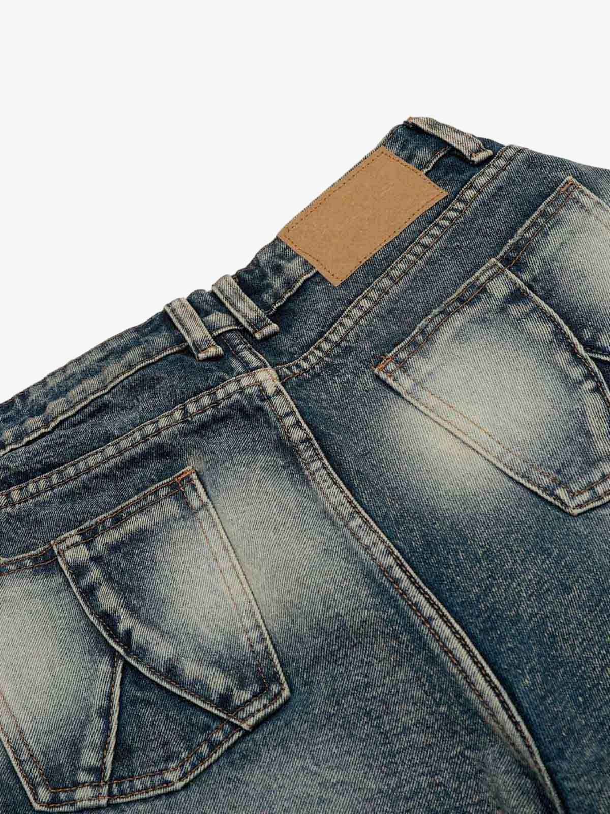 Retro Spray Monkey Washed Baggy Jorts - 2532