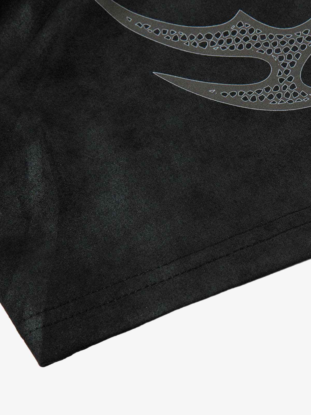 Oversized Graphic Suede Print T-Shirt
